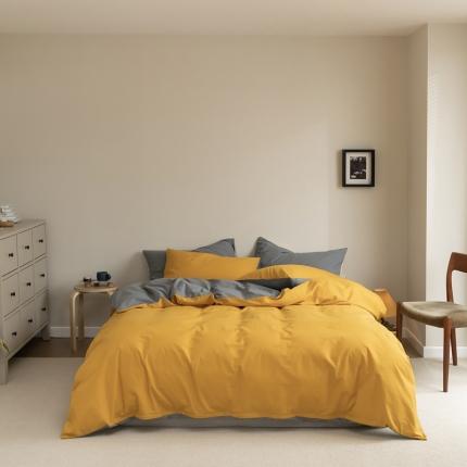 91家纺网 家纺一手货源 找家纺 （总）寐眠 2021新款A类40支全棉撞色四件套