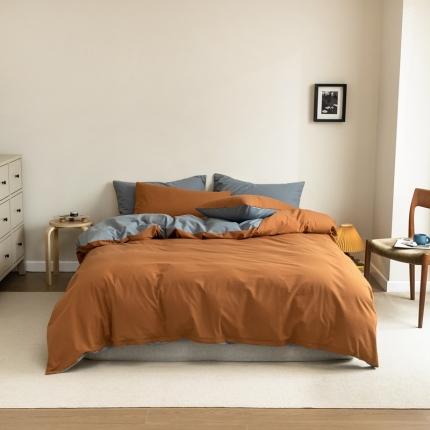 91家纺网 家纺一手货源 找家纺 （总）寐眠 2021新款A类40支全棉撞色四件套