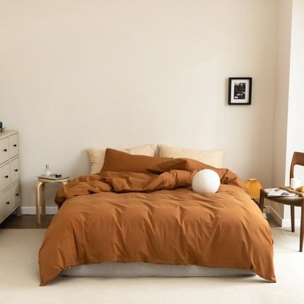 91家纺网 家纺一手货源 找家纺 （总）寐眠 2021新款A类40支全棉撞色四件套