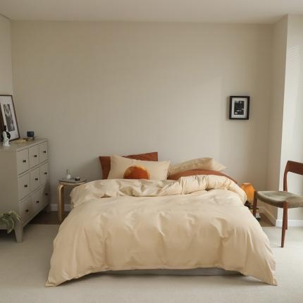 91家纺网 家纺一手货源 找家纺 （总）寐眠 2021新款A类40支全棉撞色四件套