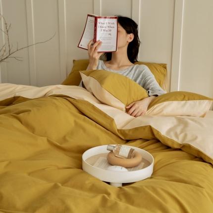 91家纺网 家纺一手货源 找家纺 （总）寐眠 2021新款A类40支全棉撞色四件套