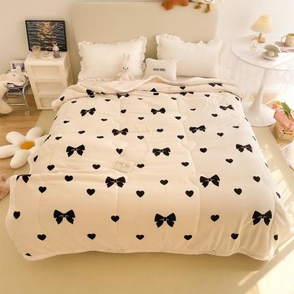 91家纺网 家纺一手货源 找家纺 （总）慕尚 2022新款牛奶绒贝贝绒三层加厚毛毯