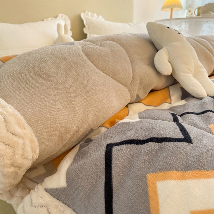 91家纺网 家纺一手货源 找家纺 慕尚 2022新款牛奶绒贝贝绒三层加厚毛毯 波西米亚