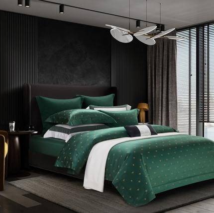 91家纺网 家纺一手货源 找家纺 （总）赫本 2025新款140支色织全棉大提花四件套