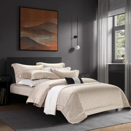 91家纺网 家纺一手货源 找家纺 （总）赫本 2025新款140支色织全棉大提花四件套