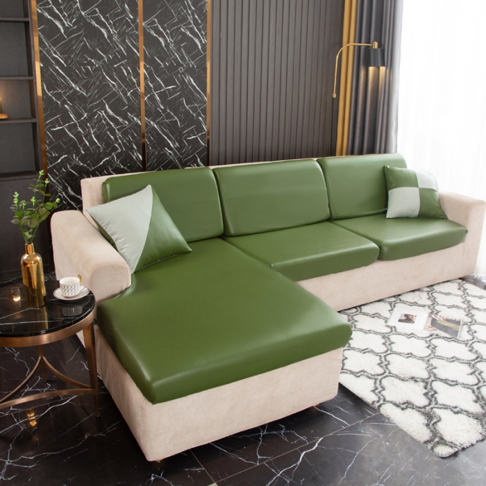 91家纺网 家纺一手货源 找家纺 兴妮雅家纺2021新款纯色皮沙发笠 碧绿