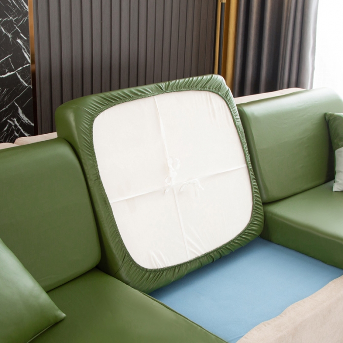 91家纺网 家纺一手货源 找家纺 兴妮雅家纺2021新款纯色皮沙发笠 碧绿