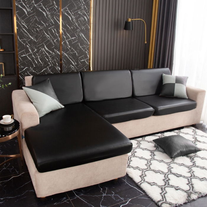91家纺网 家纺一手货源 找家纺 兴妮雅家纺2021新款纯色皮沙发笠 黑色