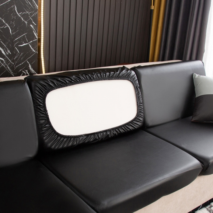 91家纺网 家纺一手货源 找家纺 兴妮雅家纺2021新款纯色皮沙发笠 黑色