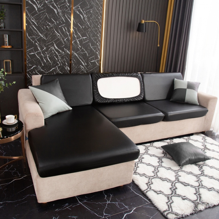 91家纺网 家纺一手货源 找家纺 兴妮雅家纺2021新款纯色皮沙发笠 黑色