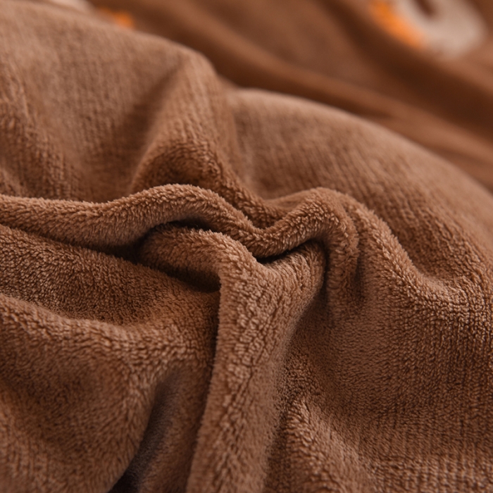 91家纺网 家纺一手货源 找家纺 甜之梦 2025新款毛巾绣牛奶绒单被套 乖乖龙奶茶咖