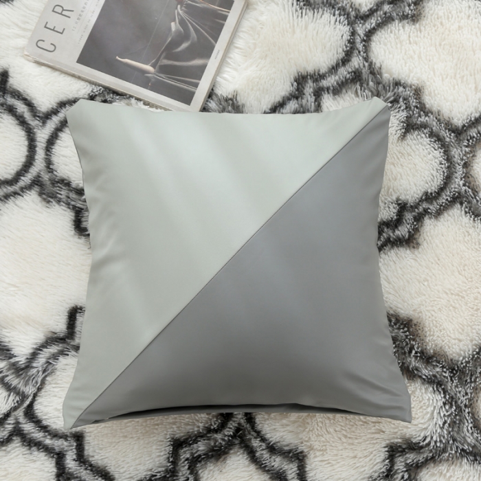 91家纺网 家纺一手货源 找家纺 兴妮雅家纺2021新款纯色皮沙发笠 灰色