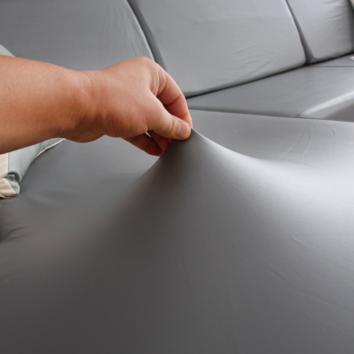 91家纺网 家纺一手货源 找家纺 兴妮雅家纺2021新款纯色皮沙发笠 灰色