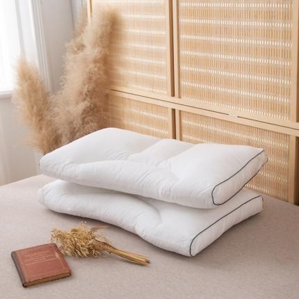 91家纺网 家纺一手货源 找家纺 （总）锦绣万家 2021新款全棉分区定型枕水洗羽丝绒护颈枕