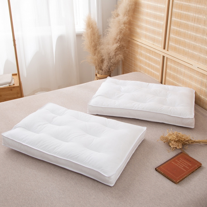 91家纺网 家纺一手货源 找家纺 锦绣万家 2021新款全棉分区定型枕水洗羽丝绒护颈枕 多点定型枕