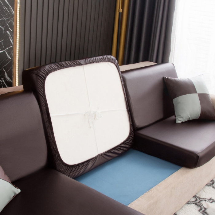 91家纺网 家纺一手货源 找家纺 兴妮雅家纺2021新款纯色皮沙发笠 咖啡