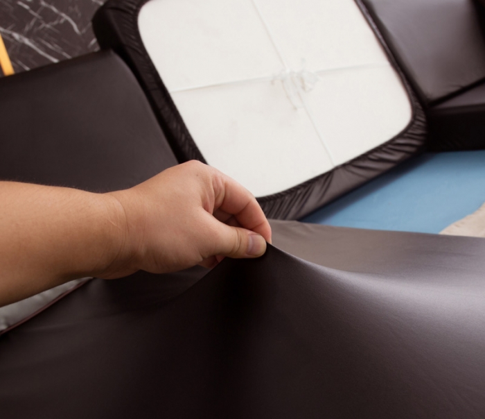 91家纺网 家纺一手货源 找家纺 兴妮雅家纺2021新款纯色皮沙发笠 咖啡