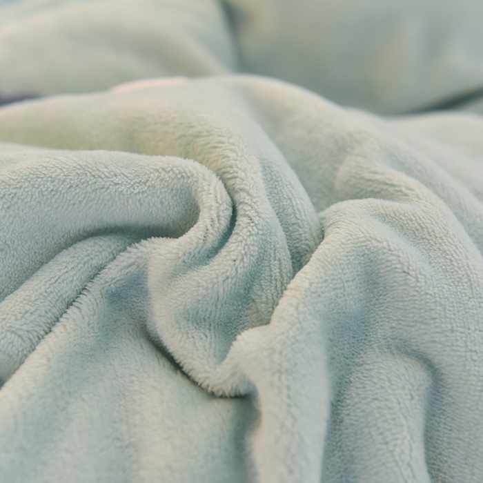 91家纺网 家纺一手货源 找家纺 甜之梦 2025新款毛巾绣牛奶绒单被套 小熊宝可梦嫩绿