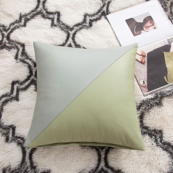 91家纺网 家纺一手货源 找家纺 兴妮雅家纺2021新款纯色皮沙发笠 嫩绿