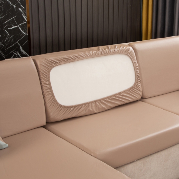 91家纺网 家纺一手货源 找家纺 兴妮雅家纺2021新款纯色皮沙发笠 驼色