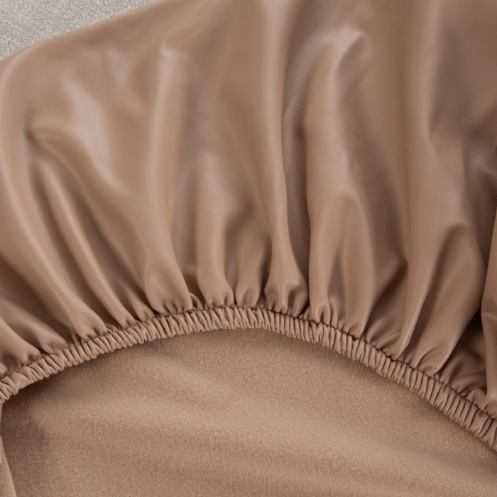 91家纺网 家纺一手货源 找家纺 兴妮雅家纺2021新款纯色皮沙发笠 驼色