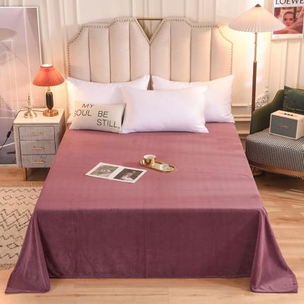 91家纺网 家纺一手货源 找家纺 甜之梦 2025新款毛巾绣牛奶绒单床单 满天星紫豆沙