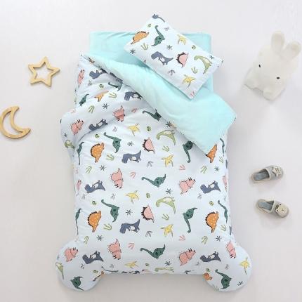 91家纺网 家纺一手货源 找家纺 鱼宝 2021新款棉加绒幼儿园多件套 七彩恐龙