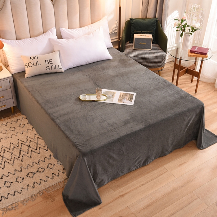 91家纺网 家纺一手货源 找家纺 甜之梦 2025新款毛巾绣牛奶绒单床单 乖乖龙深灰