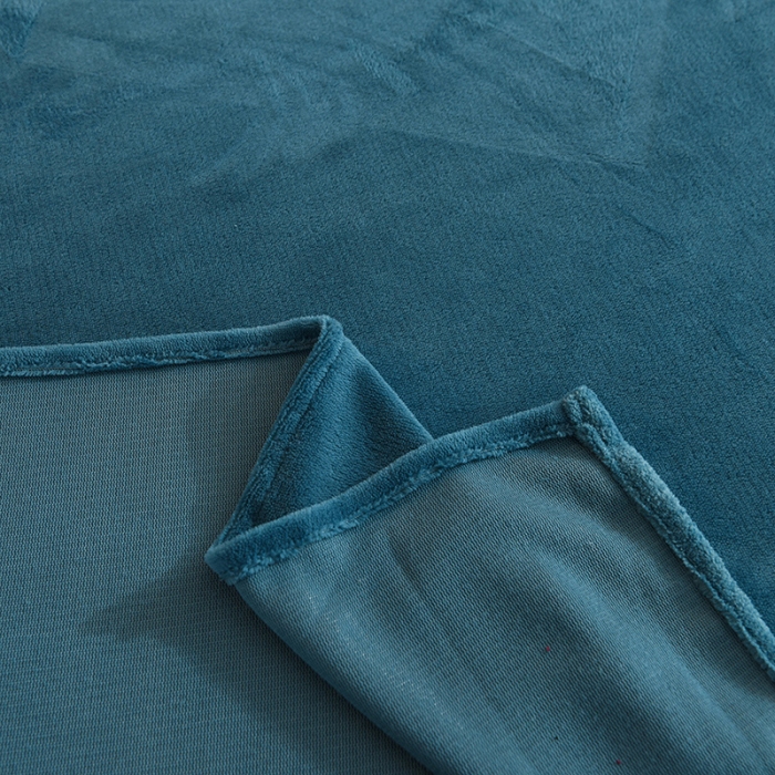 91家纺网 家纺一手货源 找家纺 甜之梦 2025新款毛巾绣牛奶绒单床单 满天星宝石蓝