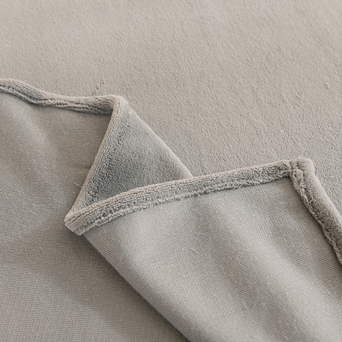 91家纺网 家纺一手货源 找家纺 甜之梦 2025新款毛巾绣牛奶绒单床单 满天星浅灰