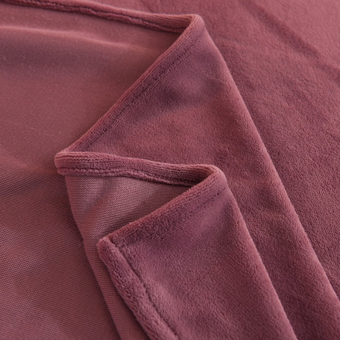 91家纺网 家纺一手货源 找家纺 甜之梦 2025新款毛巾绣牛奶绒单床单 满天星紫豆沙