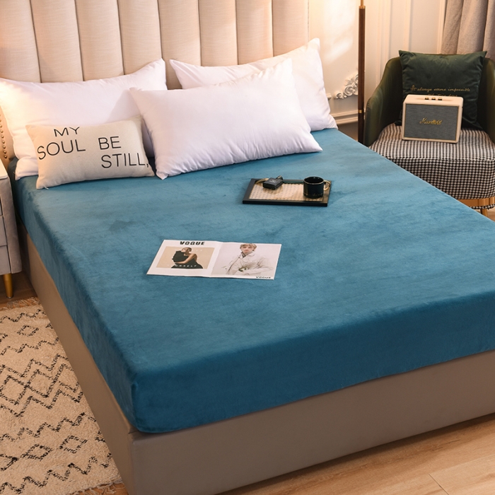 91家纺网 家纺一手货源 找家纺 （总）甜之梦 2025新款毛巾绣牛奶绒单床笠