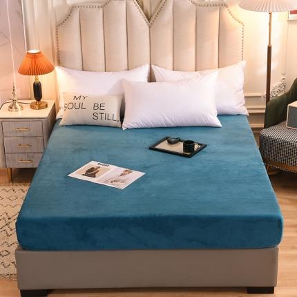 甜之梦 2025新款毛巾绣牛奶绒单床笠 小熊宝可梦宝石蓝