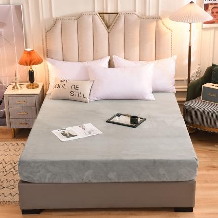 甜之梦 2025新款毛巾绣牛奶绒单床笠 小熊宝可梦浅灰