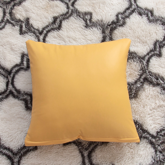 91家纺网 家纺一手货源 找家纺 兴妮雅家纺2021新款拼色皮沙发笠 黄色加桔色加雾蓝