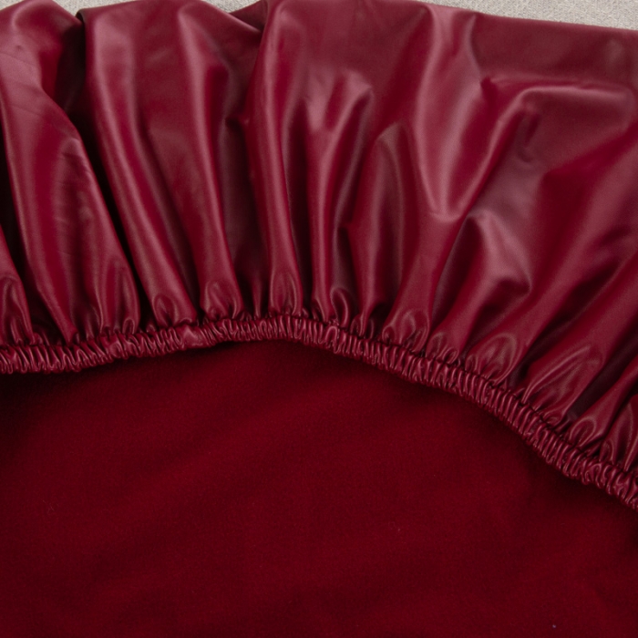 91家纺网 家纺一手货源 找家纺 兴妮雅家纺2021新款拼色皮沙发笠 酒红加宝蓝