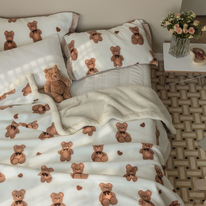 91家纺网 家纺一手货源 找家纺 （总）澳梵家居 2022新款ins网红小颗粒羊羔绒双面绒毛毯