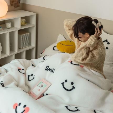 91家纺网 家纺一手货源 找家纺 澳梵家居 2021新款ins网红小颗粒羊羔绒牛奶绒绒四件套 小美好