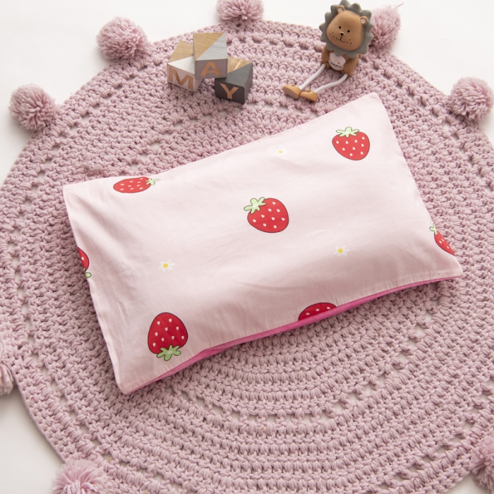 91家纺网 家纺一手货源 找家纺 鱼宝 2021新款棉加绒幼儿园多件套 草莓甜心