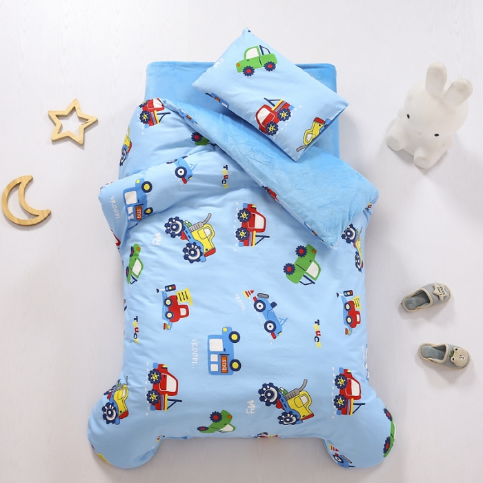 91家纺网 家纺一手货源 找家纺 鱼宝 2021新款棉加绒幼儿园多件套 都市汽车