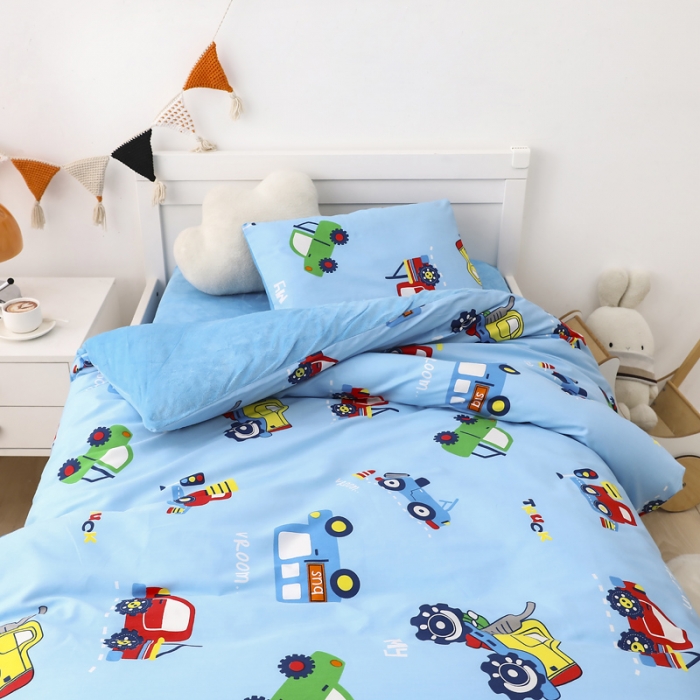 91家纺网 家纺一手货源 找家纺 鱼宝 2021新款棉加绒幼儿园多件套 都市汽车