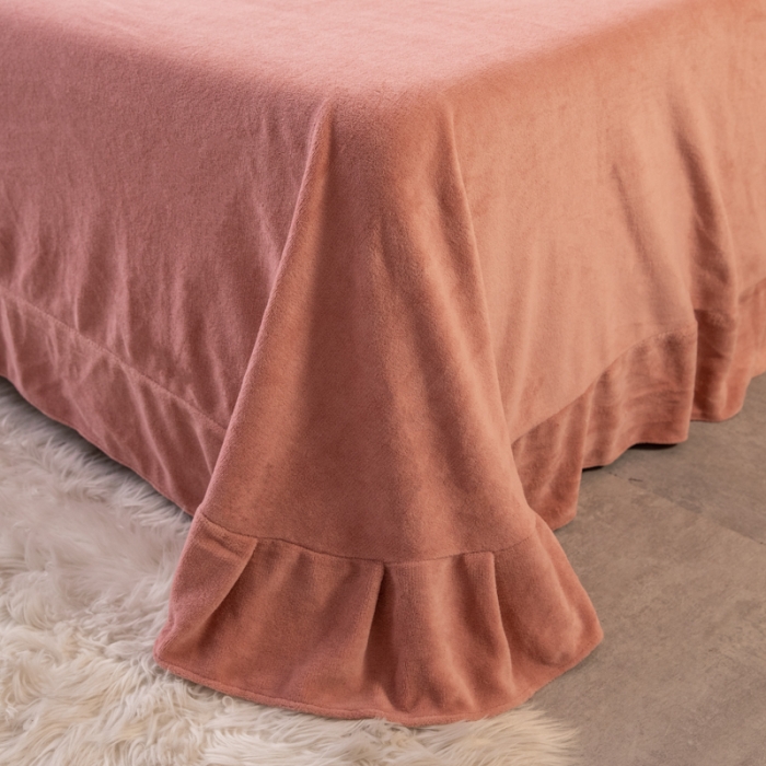 91家纺网 家纺一手货源 找家纺 眠帛 2021新款牛奶绒印花宽边拼角四件套 春暖花开