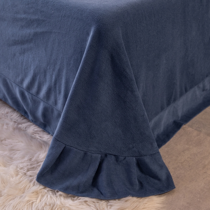 91家纺网 家纺一手货源 找家纺 眠帛 2021新款牛奶绒印花宽边拼角四件套 麦格蕾