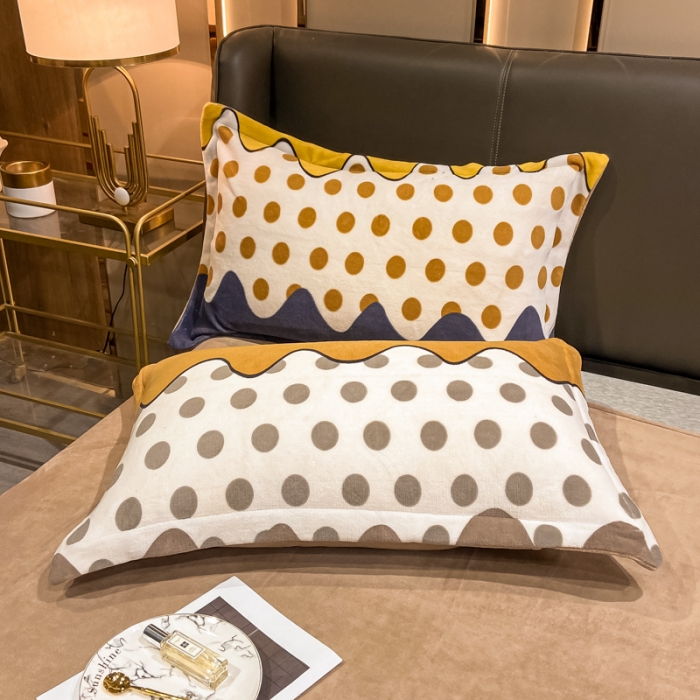 91家纺网 家纺一手货源 找家纺 眠帛 2021新款牛奶绒印花宽边拼角四件套 休闲时光