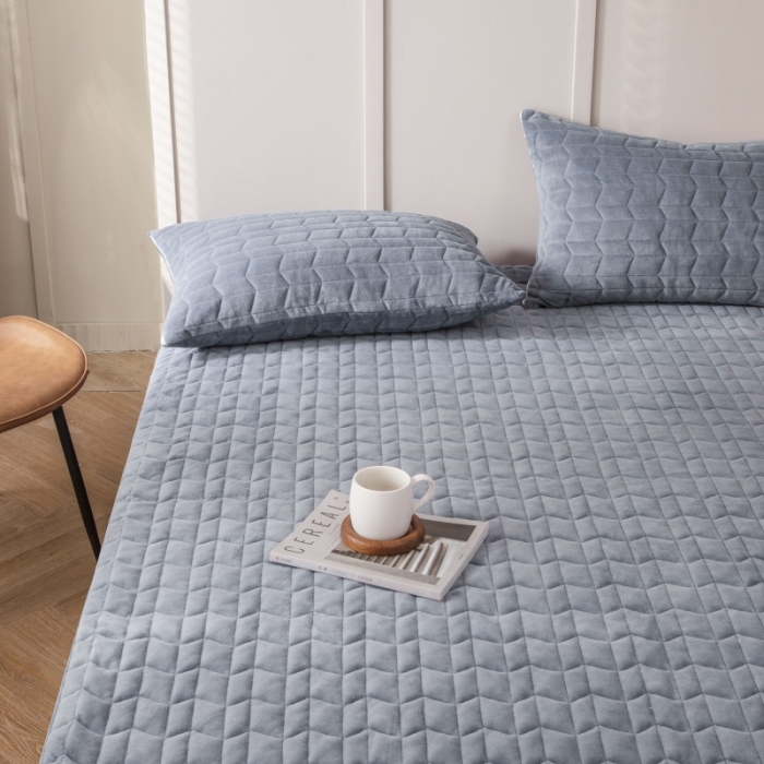 91家纺网 家纺一手货源 找家纺 (总）小米笠 2021新款牛奶绒夹棉床笠