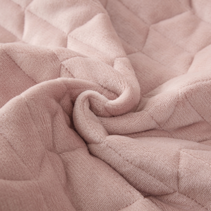 91家纺网 家纺一手货源 找家纺 小米笠 2021新款牛奶绒夹棉床笠 藕玉