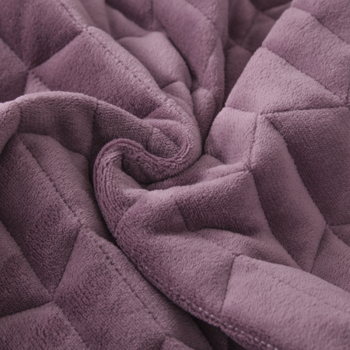 91家纺网 家纺一手货源 找家纺 小米笠 2021新款牛奶绒夹棉床笠 深豆沙