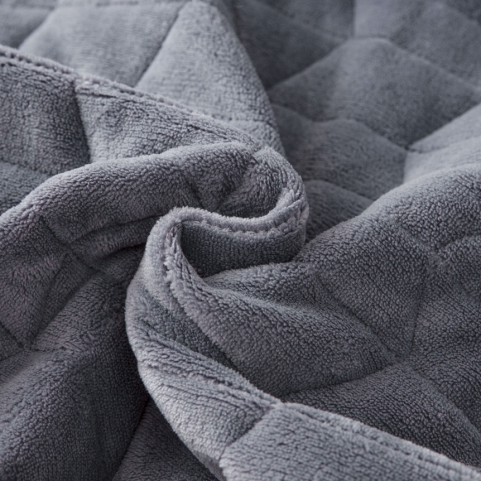 91家纺网 家纺一手货源 找家纺 小米笠 2021新款牛奶绒夹棉床笠 炭木灰