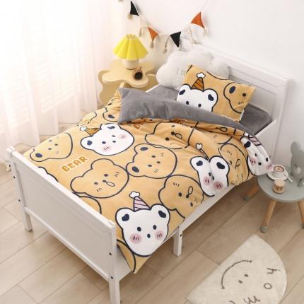 91家纺网 家纺一手货源 找家纺 （总）鱼宝 2021新款小版牛奶绒婴童多件套