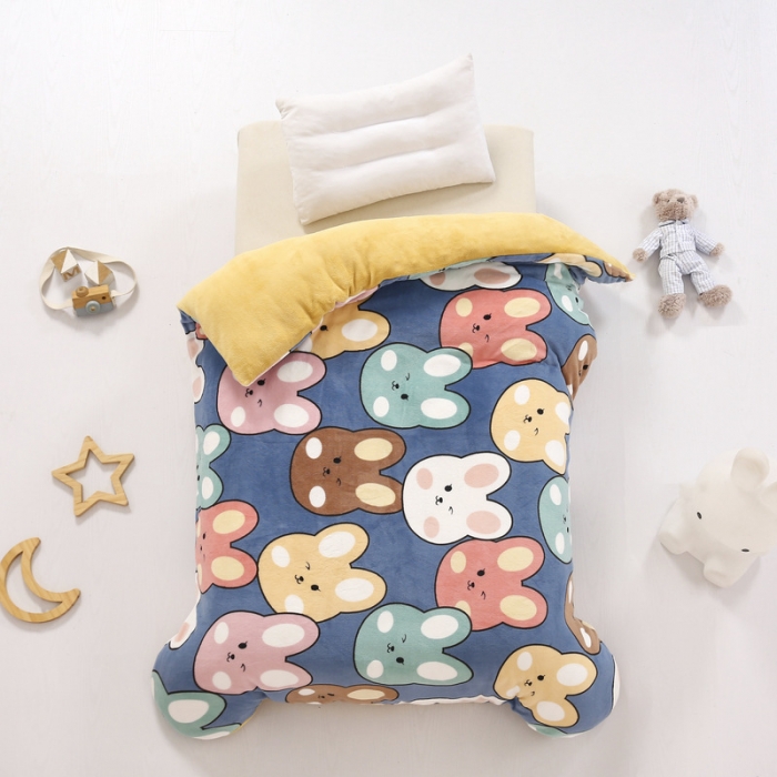 91家纺网 家纺一手货源 找家纺 （总）鱼宝 2021新款小版牛奶绒婴童多件套